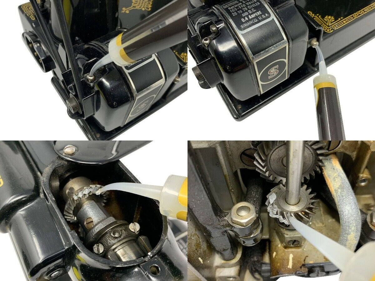 Vintage Sewing Machine Lubricating Motor Gear Grease sewserious co