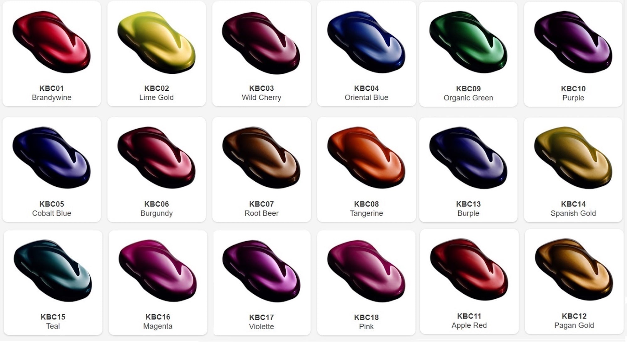 Car Color Maker Custom Car Paint Colors Chart